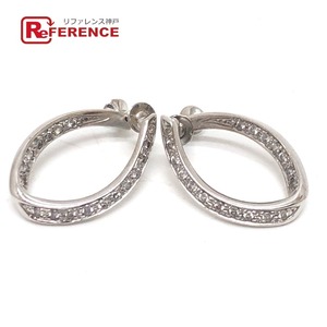 jewelry ジュエリー K18WG D0.18ct ダイヤ デザイン イヤリング アクセサリー イヤリング シルバー レディース【中古】