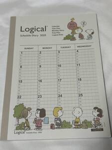 PEANUTS ロジカルダイアリー 2025年 月間ノートタイプ　B6 