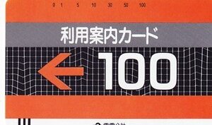 ●電電公社 利用案内カード100度数テレカ