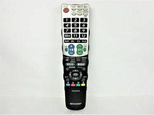 【動作確認済：即決：送料無料】SHARP(シャープ) テレビ用 リモコン GA826WJSA [YJ1222-05]