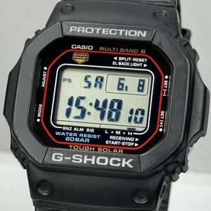 美品 CASIO G-SHOCK GW-M5610-1JF タフソーラー 電波受信 電波ソーラー マルチバンド6 スクウェア ブラック スピード オリジンモデル 