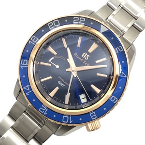 セイコー SEIKO Grand Seiko スポーツコレクション スプリングドライブGMT SBGE286 ブルー文字盤 SS/PG 腕時計 メンズ 中古