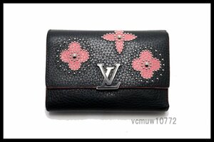 近年モデル希少美中古■LOUIS VUITTON トリヨン ポルトフォイユカプシーヌコンパクト レザー 3つ折り財布 ルイヴィトン■0502sn837-10