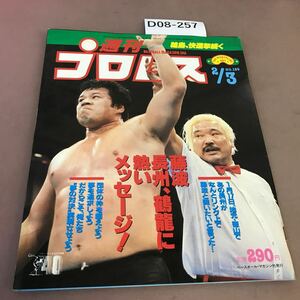 D08-257 週刊プロレス ベースボールマガジン社No.185 藤波 長州 他