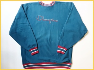 即決★Champion Reverse Weave 90s USA製 ヴィンテージ スウェット チャンピオン リバースウィーブ 刺繍 希少色 クルーネック メンズ XXL