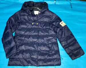 プチバトー★PETIT BATEAU★中綿入りジャケット 8歳126cm ネイビー★USED