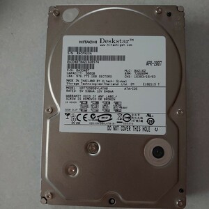 【ジャンク】3.5インチIDE HDD 500GB HITACH Deskstar HDT725050VLAT80