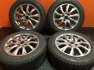 【GOODYEAR ICENAVI8 165/65R14】スタッドレス【BALMINUM 14インチ 5.5J4HPCD100+45】21年製 バリ溝 ルーミー タンク等　(VTH043)