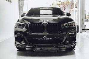 【FUTURE DESIGN 正規品】BMW X4 G02 X3 G01 前期車専用 Mスポーツ フロント リップスポイラー 本物Drycarbon ドライカーボン カスタム