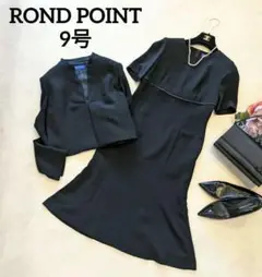 極美品　東京ソワール　ROND POINT ワンピーススーツ　冠婚葬祭　M