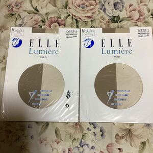 ELLE Lumiere パンティストッキング Mから Lサイズ　ハニーブラウン2枚セット　わけあり