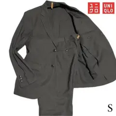 【UNIQLO】ユニクロ スーツ セットアップ 薄手 春夏 チャコールグレー S