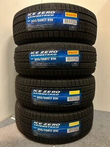 【送料無料】205/55R17 91H　未使用スタッドレス４本セット(WP001)PIRELLI　ICE ZERO ASIMMETRICO　2022年 205/55/17 205-55-17