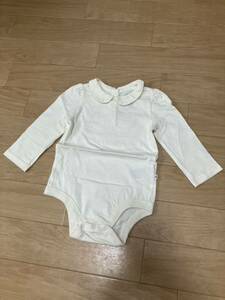 USED★baby GAP【襟付き長袖ロンパース】オフホワイト/90cm(18-24month)