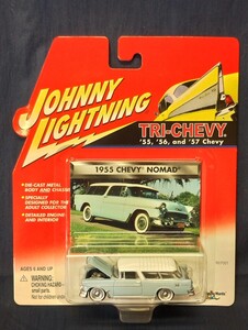 ジョニーライトニング 1/64 55年型 シボレー ノマド トライ ファイブ シェビー JOHNNY LIGHTNING Chevrolet Nomad Tri Five Chevy 傷み有