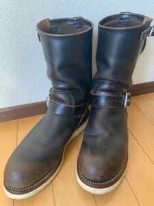 ▼ PT91 2268RED WING レッドウィング エンジニアブーツ 7.5D 94年１月モデル プリントタグ シャフト刻印 茶芯 ▼