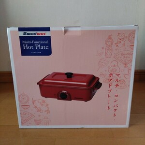 ★新品・未使用★Excelvan コンパクトホットプレート　EJKS-356A　RED