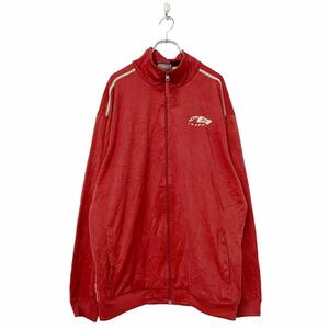 Reebok スウェット ロゴ プリント ジャージ トラックジャケット 2XL レッド リーボック シンプル 大きめ 古着卸 アメリカ仕入 a508-7323