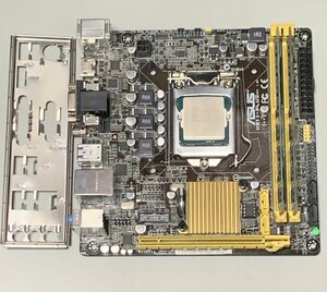【中古】ASUS H81I-PLUS + i3-4130 4GBメモリ2枚 パネル有 / Mini-ITX LGA1150