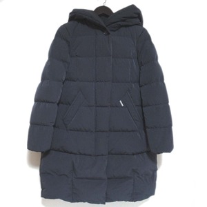 美品 WOOLRICH ウールリッチ PUFFY COCOON COAT フーディー ダウンコート コクーンコート WWCPS2660D XSサイズ ネイビー