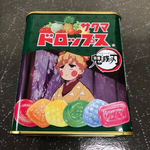 【未開封】サクマ式ドロップス 鬼滅の刃 賞味期限 2024年11月 ドロップ缶 鬼滅缶 我妻善逸