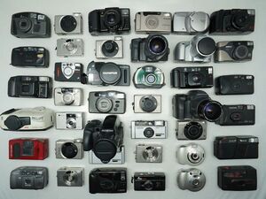 ★フイルムカメラなど★FUJICA/KONICA/RICOH/Canon/OLYMPUS/FUJIFILM/Keystone/ 等 計:40点まとめ【ジャンク品】31191