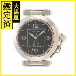 CARTIER　カルティエ　パシャC　ビッグデイト　W31053M7　自動巻き　ステンレス　ブラック文字盤　100m防水　【432】