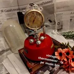 vintage thermometer　type music box