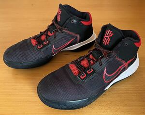 ナイキNIKEカイリーKYRIEフライトラップ4バスケットボールシューズ25cmブラック黒赤ZoomズームJORDANジョーダンKDレブロンPGバッシュ送\520