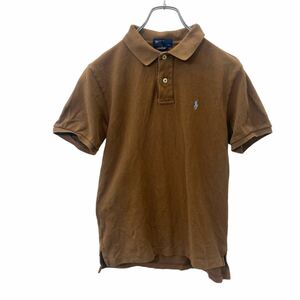 Polo by Ralph Lauren 半袖 無地ポロシャツ Sサイズ ポロバイラルフローレン ジュニアサイズ ブラウン 古着卸 アメリカ仕入 t2408-3698