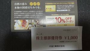 【即決・送料無料】株主優待券1枚（1000円分）　片倉工業　cocoon city 12月末まで