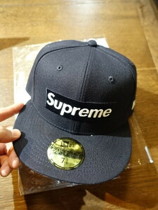 Supreme NEW ERA Champions box logo ネイビー　未使用　キャップ　ボックスロゴ　バック刺