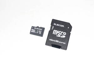 動作保証！ELECOM microSDHC 32GB クラス⑩ SDアダプター付