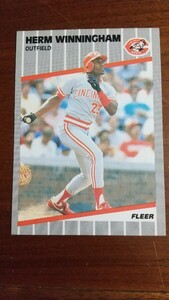 FLEER 1989年 175 HERM WINNINGHAM シンシナティ・レッズ