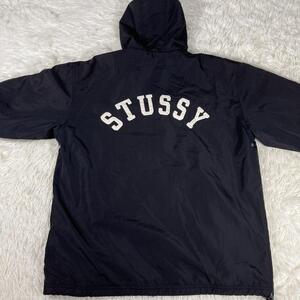 希少old stussy ナイロンジャケット　コーチ　アーチロゴ　黒　Lサイズ