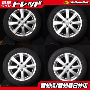 送料無料 中古 TOYOTA アクア 純正 15インチ アルミホイール ダンロップ エナセーブ EC204 175/65R15 4本セット アクア ヴィッツ