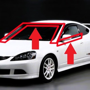 【ホンダ】インテグラ DC5 モール 5点 (フロント ウィンドウ・ドア) 水切り Type-R/S/IS HONDA INTEGRA Moulding Front Windshield・Door