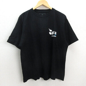 G■ユニフォームエクスペリメント/UNIFORM EXPERIMENT×DAZZYJAY プリントTシャツ/コットン【2】黒/men