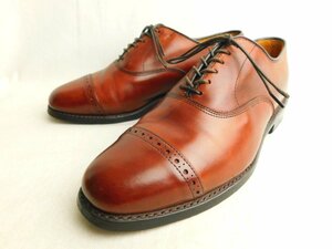 Allen Edmonds アレンエドモンズ Byron キャップトゥ レザーシューズ 革靴 茶 7D 美中古