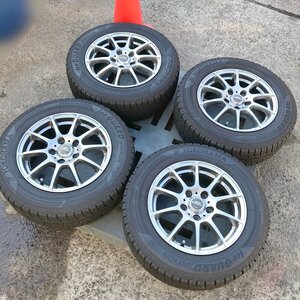 有蒼c902 2020年製 ヨコハマ ■スタッドレスタイヤ『195/65R15 91Q』外径約620mm 15インチ 5穴 アルミホイール付き 整備 ★計4本セット