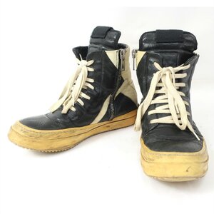 【ジャンク】Rick Owens メンズブーツ サイズ43 約28.0cm相当 レザーシューズ/GEOBASKET SNEAKER/65