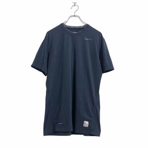 NIKE 半袖 ロゴ Tシャツ M ネイビー ナイキ メキシコ製 ワンポイントロゴ スポーツ 古着卸 アメリカ仕入 a506-6434