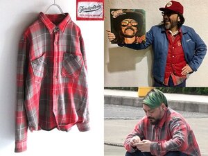 TENDERLOIN テンダーロイン HEAVY FLANNEL CHECK SHT W コットン ヘビーネルシャツ チェックシャツ ワークシャツ S レッド グレー 日本製