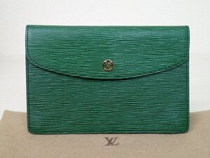 LOUIS VUITTON/ルイ・ヴィトン☆エピ モンテーニュ23 セカンドバッグ クラッチバッグ M52664 ボルネオグリーン 緑 872 V.I.