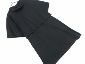 INDIVI インディヴィ フェイクレイヤード ブラウス シャツ size13/黒 ■◆ ☆ eec8 レディース