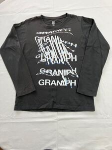 me中古★ロンT★長袖Tシャツ【グラニフgraniph】SSサイズ★160㎝位★グレー★グラフィックデザイン★トップス★綿100%★送料¥185★同梱可