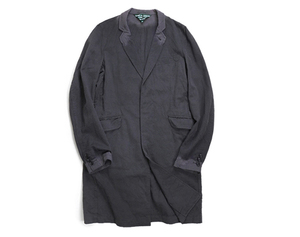 COMME des GARCONS HOMME PLUS EVERGREEN ◆ブリーチ ロングジャケット グレー サイズSS ショップコート コムデギャルソン ◆K2A