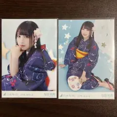 与田祐希　生写真　2018.July-Ⅱ 浴衣　レアポ　座りヨリ　座りヒキ