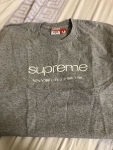 Mサイズ 20SS Supreme Shop Tee クラシックロゴ グレー