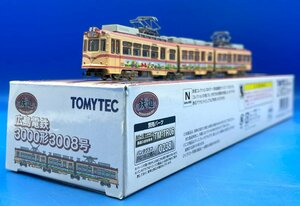 ☆4CK0612　N_EC　TOMYTEC　トミーテック　鉄コレ　広島電鉄3000形 3008号　カールラッピング　連接３両セット　動力取付